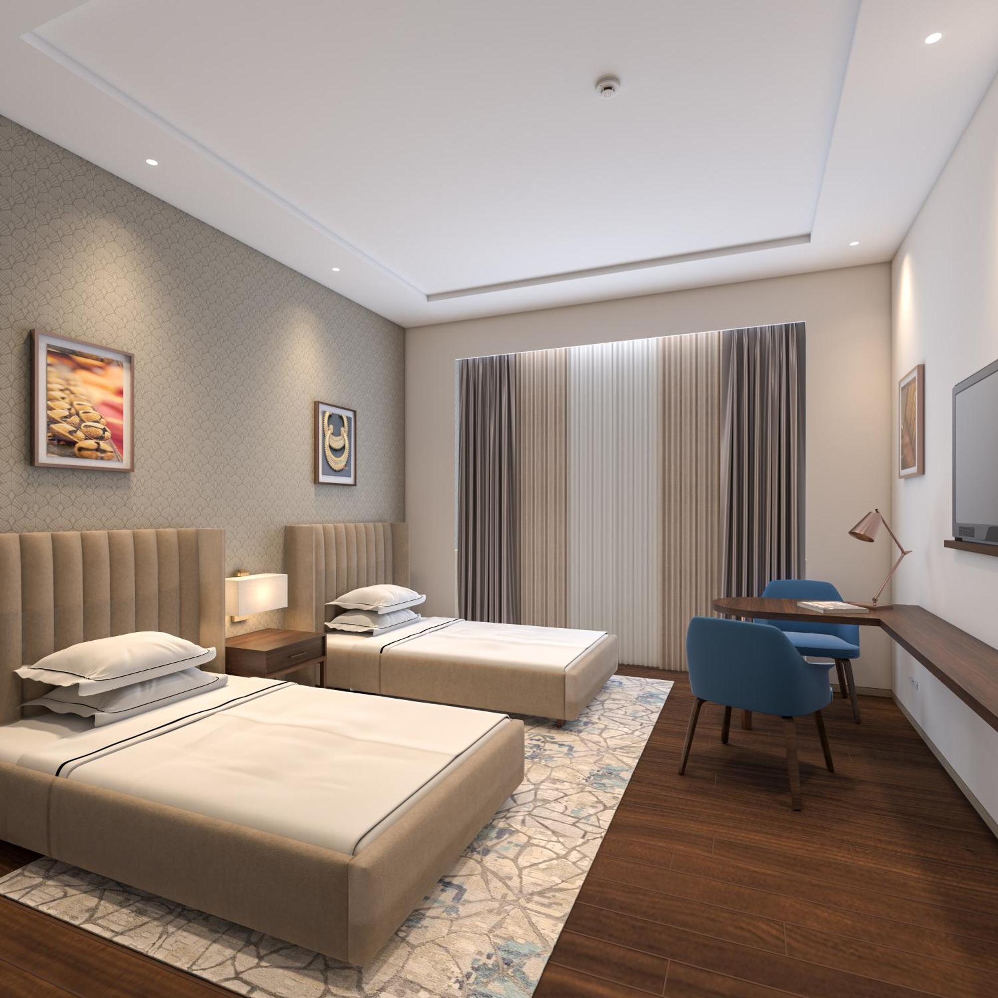 타지 방갈로르 Devanahalli 외부 사진 A 3D rendering of a hotel room